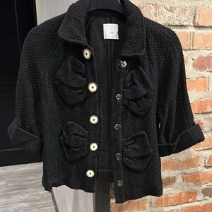 Source Unknown Black Blazer with Structured Silhouette